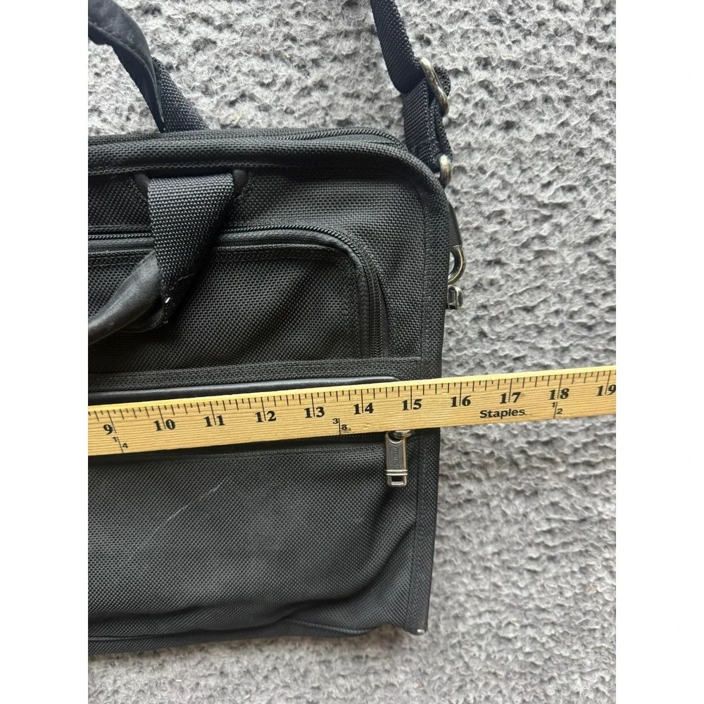 Tumi Nylon Laptop Briefcase Crossbody Messenger‎ Bag Black 26101D4